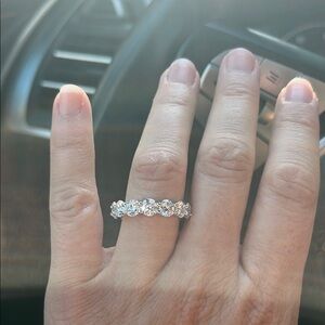 Women’s moissanite sterling silver ring. Size 7